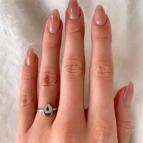 Sormuksia: pisara zirkoni sormus hopeaa