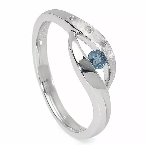 sininen sormus hopeaa