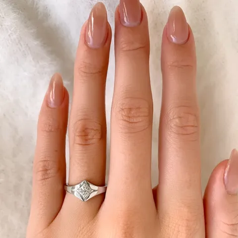 tähti zirkoni sormus hopeaa