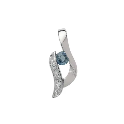 Elegantti safiiri riipus  hopeaa