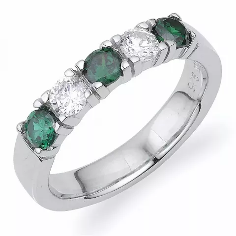 vihreä zirkoni sormus hopeaa