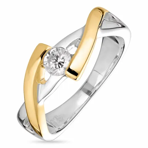 näytepakkaukset sormus hopeaa, jossa 8 karaattia kulta