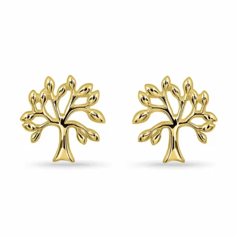 elämänpuu nappikorvakorut  kullattua hopeaa