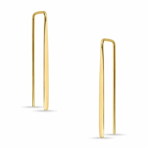 pitkät korvarenkaat  kullattu hopea