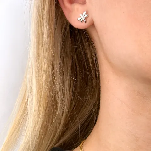 kultaseppä nappikorvakorut  hopea