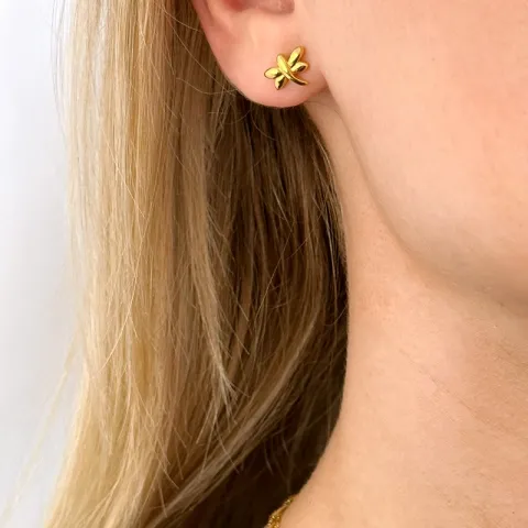 kultaseppä nappikorvakorut  kullattu hopea