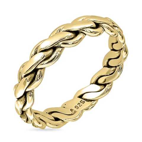 ketju sormus kullattua hopeaa