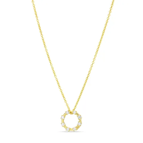 zirkoni kaulaketju, jossa on riipus kullattua hopeaa