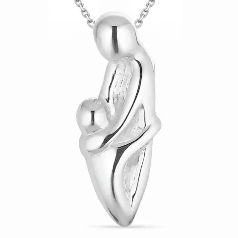 äiti ja lapsi kaulaketju hopeaa riipus hopea