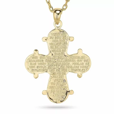 Dagmarinristi isä meidän rukouksell kaulaketju, jossa on riipus  kullattua hopeaa