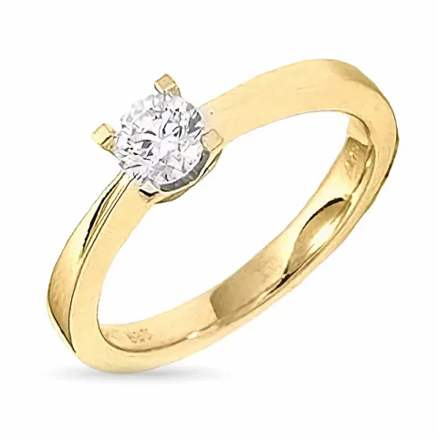 0,40 ct solitaire-sormus 14 karaatin kultaa
