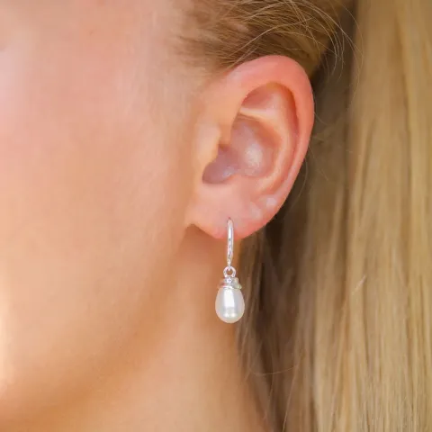 7,5-8 mm helmi korvarenkaat  hopea