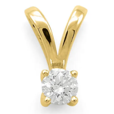 solitaire-riipus 14 karaatti kultaa 0,40 ct