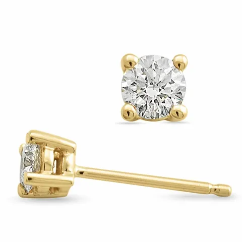 2 x 0,20 ct kampanja - timantti nappikorvakorut 14 karaatin kultaa kanssa timantti 