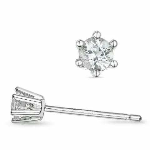 2 x 0,10 ct solitaire-nappikorvakorut 14 karaatin valkokultaa kanssa timantti 