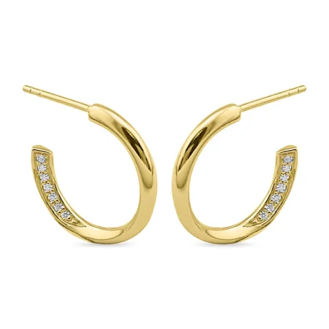 18 mm rengaskorvakorut  kullattua hopeaa