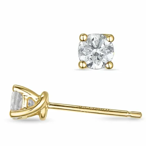 2 x 0,20 ct solitaire-nappikorvakorut 14 karaatin kultaa kanssa timantti