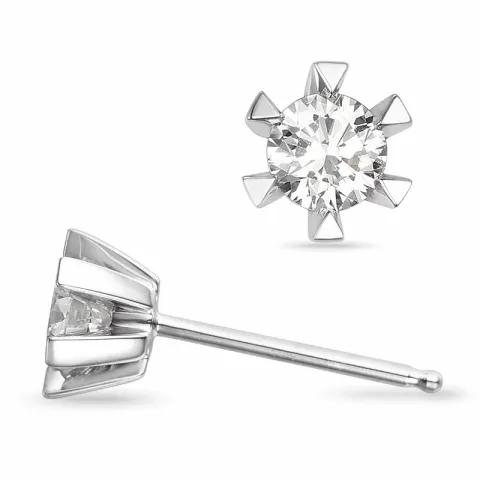 2 x 0,30 ct lab grown timantti solitaire-nappikorvakorut 14 karaatin valkokultaa kanssa lab grown timantti 