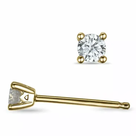 2 x 0,10 ct solitaire-nappikorvakorut 14 karaatin kultaa kanssa timantti