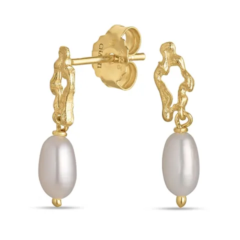 helmi korvarenkaat  kullattua hopeaa - Lumé Etched