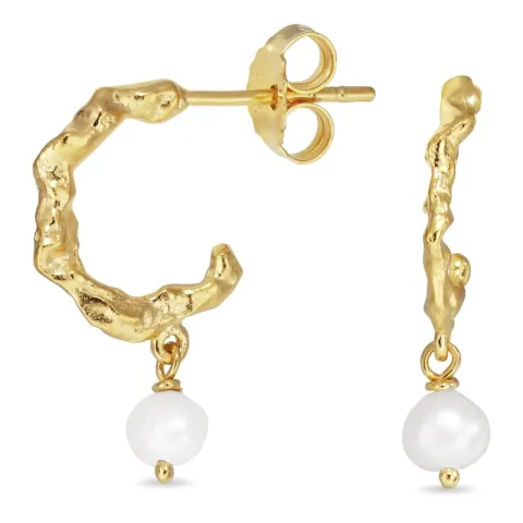 helmi rengaskorvakorut  kullattu hopea - Lumé Etched