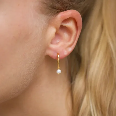 helmi rengaskorvakorut  kullattu hopea - Lumé Etched