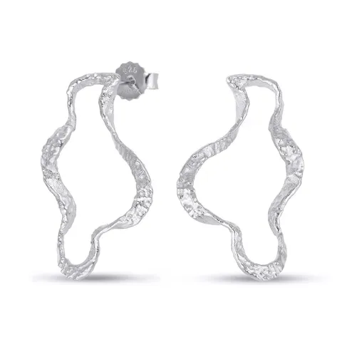 korvarenkaat  hopea - Lumé Etched