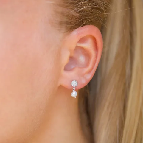 helmi korvarenkaat  hopea - Lumé Etched