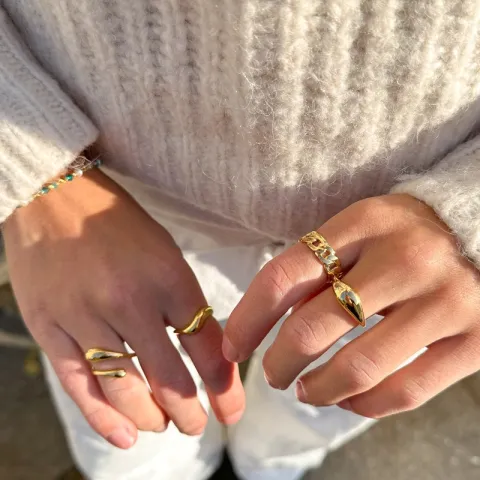 sormus kullattua hopeaa - Lumé Essence