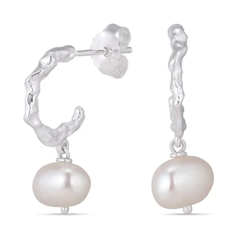 helmi rengaskorvakorut  hopea - Lumé Etched