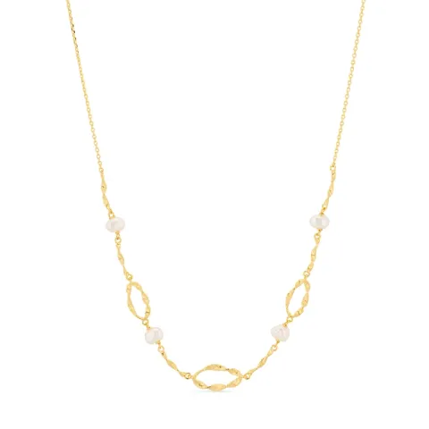 helmi kaulaketju kullattua hopeaa - Lumé Etched