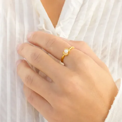 helmi sormus kullattu messinki - Eliné