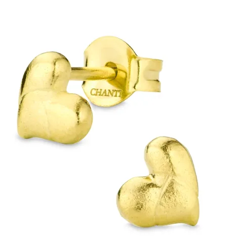 sydän korvarenkaat  kullattu messinki - Eliné