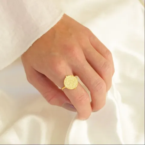 pyöreä sormus kullattu messinki - Eliné