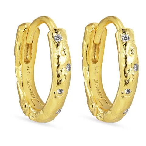 zirkoni rengas  kullattu messinki - Eliné