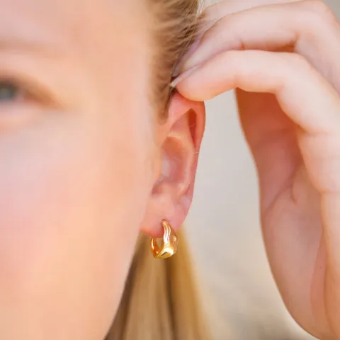 rengaskorvakorut  kullattu messinki - Eliné