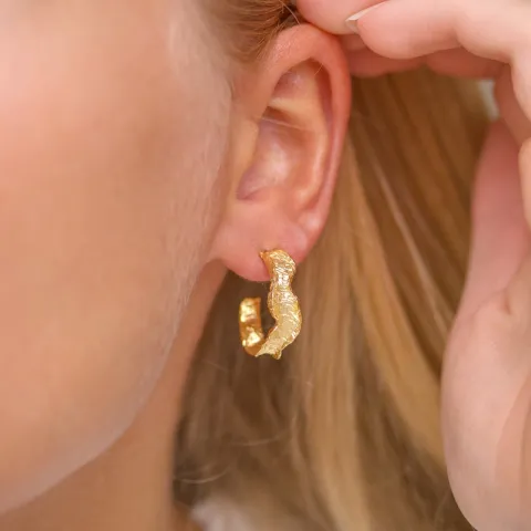 rengaskorvakorut  kullattu messinki - Eliné