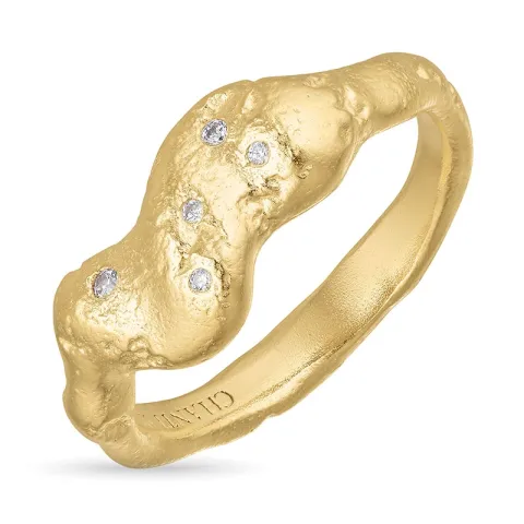 zirkoni sormus kullattu messinki - Eliné