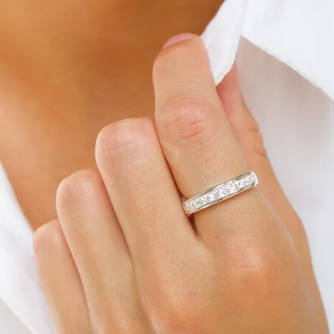 zirkoni sormus hopea