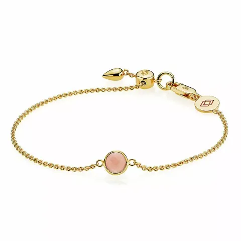 Izabel Camille Prima Donna kuukivi rannekoru  kullattua hopeaa persikanvärinen kuukivi