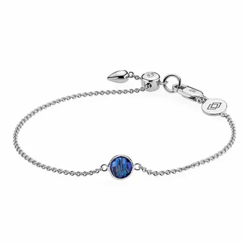 7 mm izabel camille pyöreä rannekoru  rodinoitua hopeaa tummansininen kvartsi