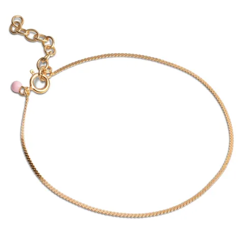 Enamel Naomi rannekoru kullattua hopeaa pinkki emalji
