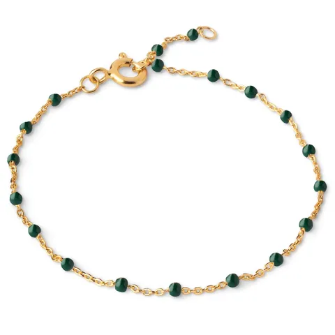 Enamel Lola Petrol Green rannekoru kullattua hopeaa vihreä emalji