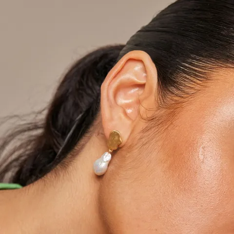 Enamel Alua korvarenkaat kullattua hopeaa