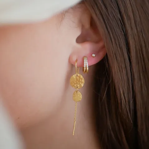 Enamel Annora korvarenkaat kullattua hopeaa