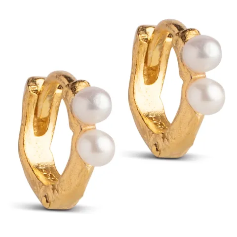 Enamel Paula Pearl rengas  kullattua hopeaa