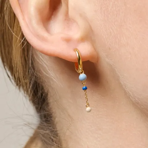 Enamel Lola Bold Marine rengas  kullattua hopeaa sininen emalji