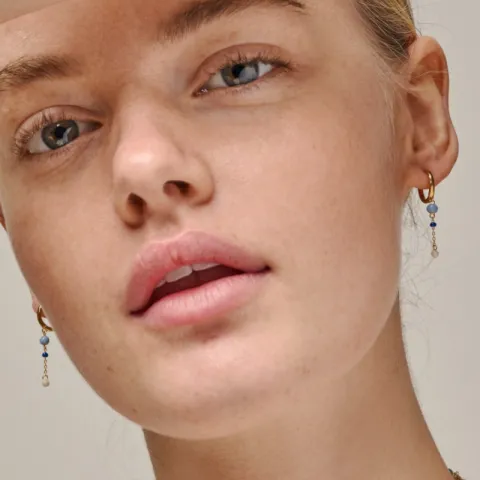 Enamel Lola Bold Marine rengas  kullattua hopeaa sininen emalji