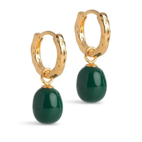 Enamel Significant rengas  kullattua hopeaa vihreä emalji