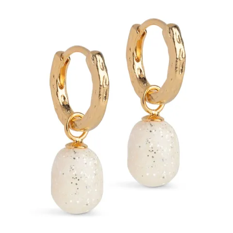 Enamel Significant rengas  kullattua hopeaa valkoinen emalji